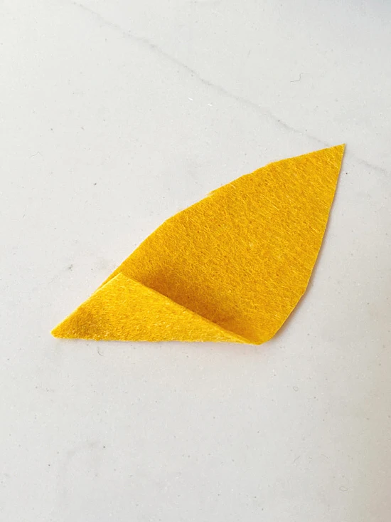 folded felt petal