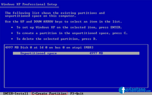 Cara Install Windows XP Lengkap Dengan Gambar - Feriantano.com