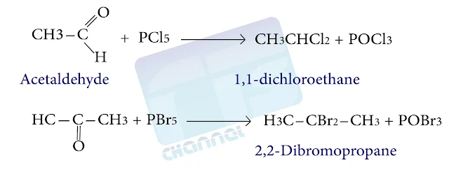 تحضير الهاليدات العضوية من الالدهيدات والكيتونات