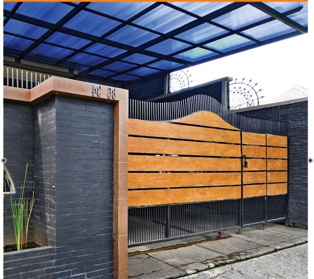 Desain dan model pagar  rumah  minimalis  kayu terbaru Desain Dekorasi