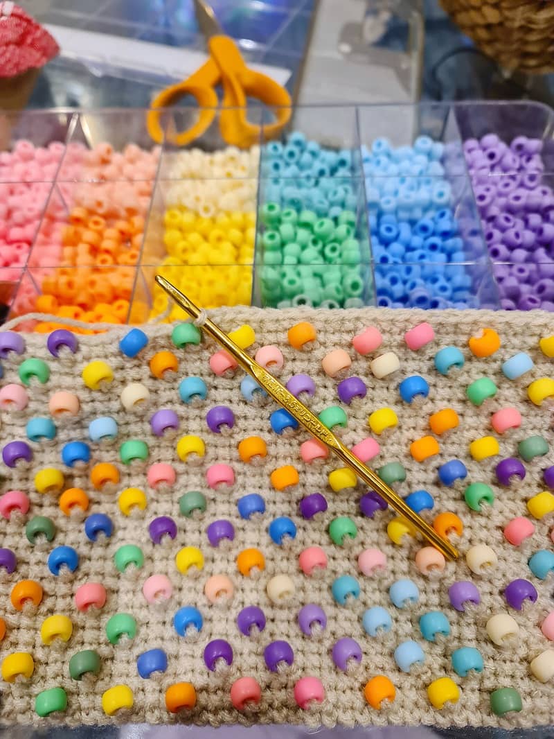 DIY bead crochet handbag tutorial