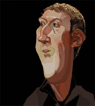 Here is a Mark Zuckerberg caricature via photoshop after pencil sketch.