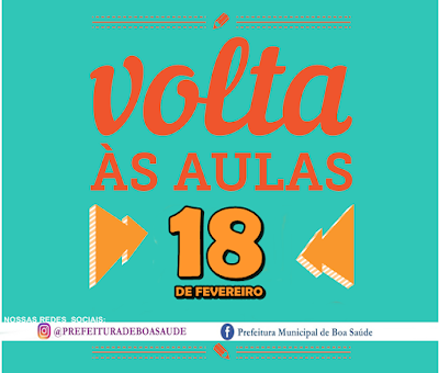 Volta às aulas, dia 18 de fevereiro