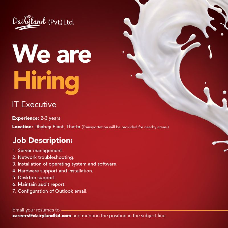 Dairyland (Pvt.) Ltd Latest jobs 2022