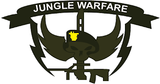 Jungle Warfare green Logo Vector