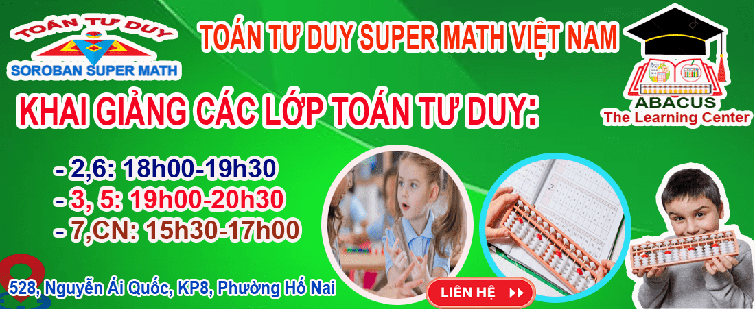 Lịch khai giảng toán tư duy  2-6