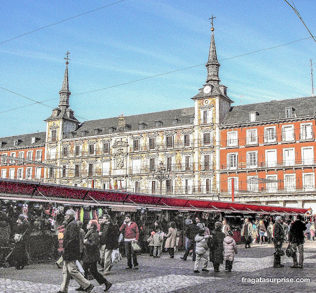 Mercado de Natal da Plaza Mayor de Madri