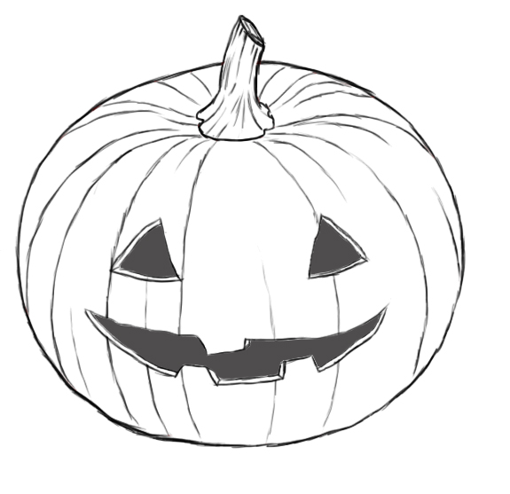 How To Draw A Pumpkin - Draw Central