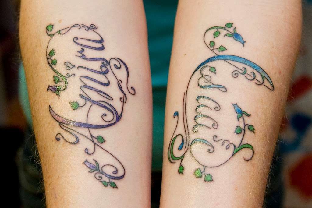 in style name tattoo designs