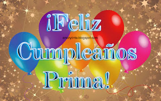 Feliz cumpleaños prima