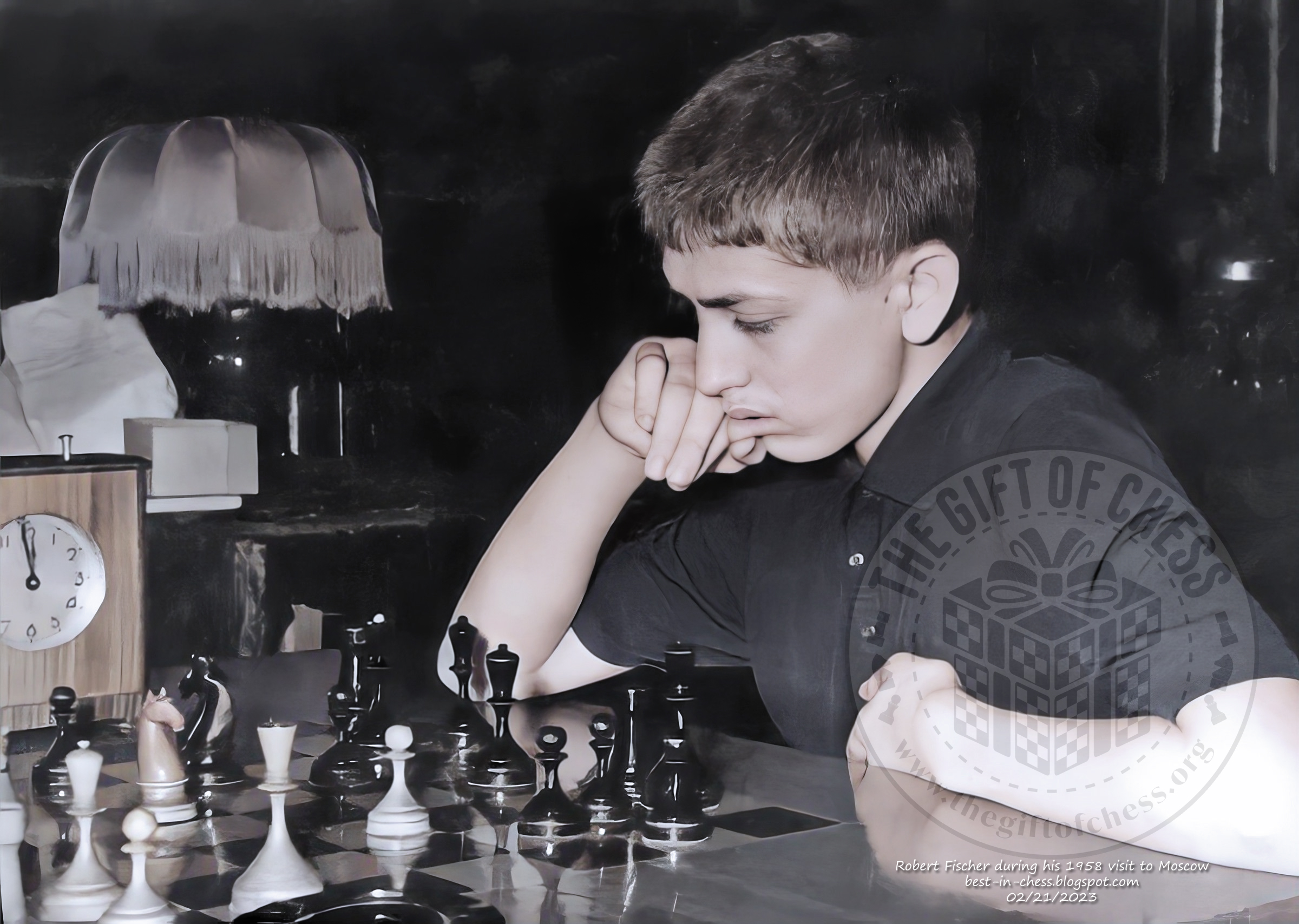 Bobby Fischer's True History - Portoroz, Yugoslavia. Bobby Fischer of  Brooklyn, 15-year-old United States champion, made his international debut  August 05, 1958, in a closely fought match with Oleg Neikirch of Bulgaria.