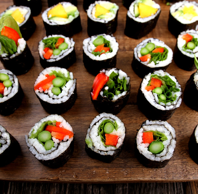 Oppskrift Vegansk Hjemmelaget Sushi Maki Vegetarsushi Fiskefri