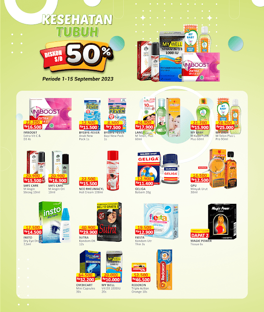 Katalog Promo Kesehatan Tubuh Alfamart Periode 1 hingga 15 September 2023