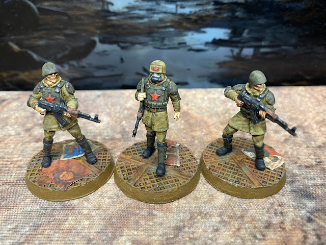 Painted 32mm Fallout Red Menace Russian  Ghoul Communist Miniatures from Vermillion Miniatures