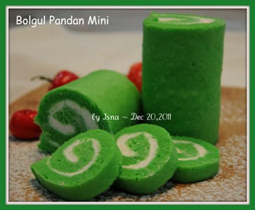 Kue Cantik Aisha: Bolu Gulung Pandan Mini