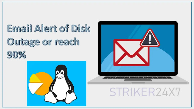 How to enable Email alert on disk space outage
