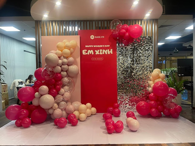 trang trí văn phòng ngày phụ nữ việt nam
