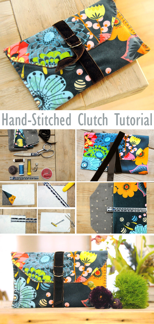 Hand-Stitched Velveteen Clutch Tutorial