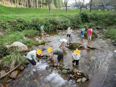 西俣キャンプ場 川遊び