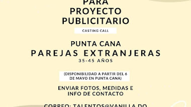 CASTING en PUNTA CANA: Se busca FAMILIA PADRES y NIÑOS y además PAREJAS extranjeras para PUBLICIDAD