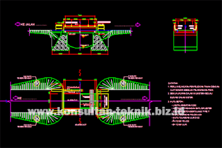 Gambar-Jembatan-Gelagar-Beton-Bertulang-Balok-T-Kelas-C-Bentang-7-Meter-Format-DWG-Autocad-01