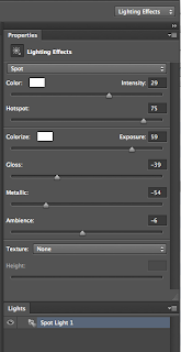 Photoshop CS6's lighting effects options panel