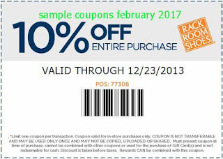 free Rack Room Shoes coupons february 2017