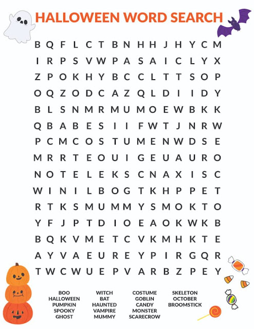 Hard Halloween Word Search 2