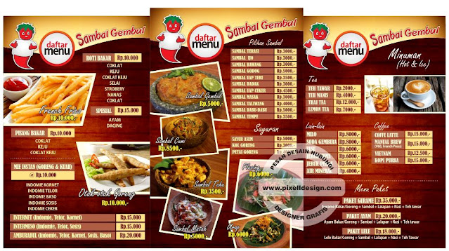 Daftar Menu Iklan Rumah Makan Restoran