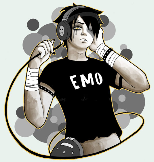 Emo adalah gaya musik rock dengan ciri khas musik yang melodius 