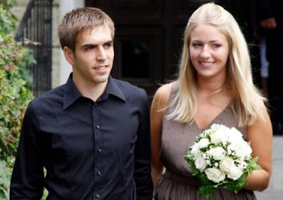 Philipp Lahm and Claudia Schattenberg