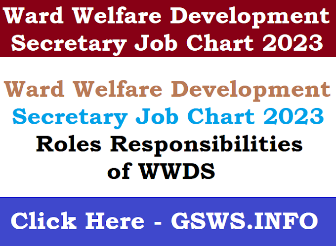 Ward Welfare Development Secretary Job Chart 2023 Roles Responsibilities of WWDS