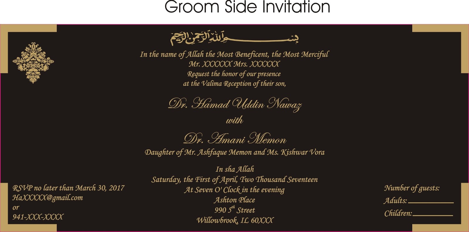 Zem Printers: Pakistani Wedding Card Wording