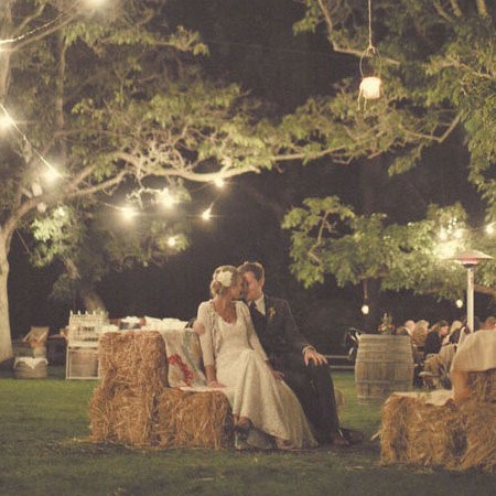 When planning your backyard wedding consider using rustic decoration and