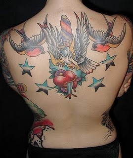 bird tattoos on back