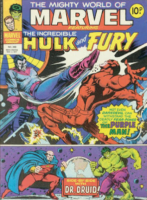 Mighty World of Marvel #266, Daredevil vs the Purple Man, Hulk vs Dr Druid