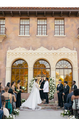 wedding ceremony at howey mansion