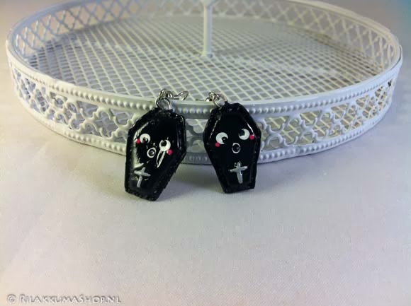 Kawaii Halloween Coffin earrings