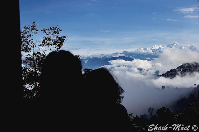 View of Kanchenjunga mountain from our balcony