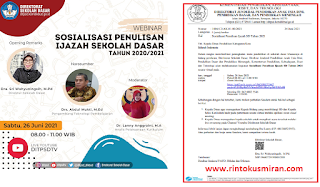 Sosialisasi Penulisan Ijazah Sekolah Dasar Tahun 2021