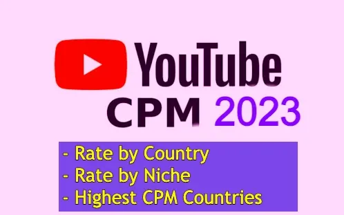YouTube RPM Rates CPM Rates by Country