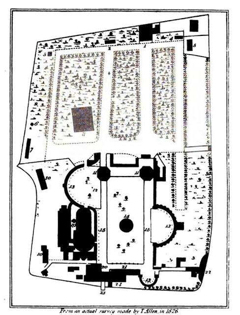 Map of Vauxhall Gardens in 1826 from London Pleasure   Gardens of the 18th Century by W & AE Wroth (1896)