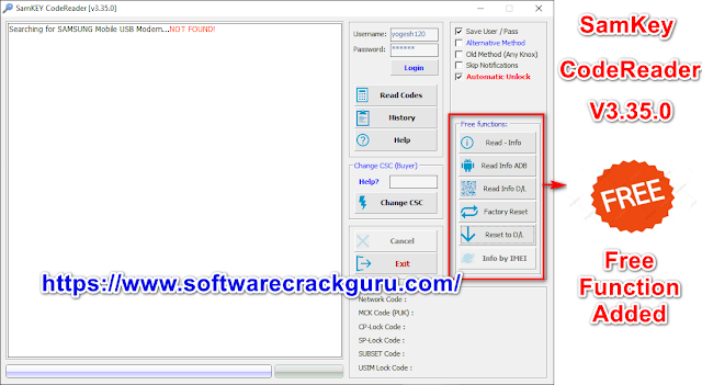 SamKey CodeReader V3.35.0 Latest Version Free Download | Free Use Function Added