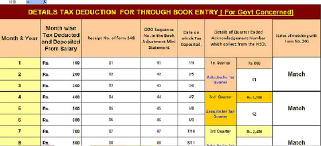 Data Input sheet