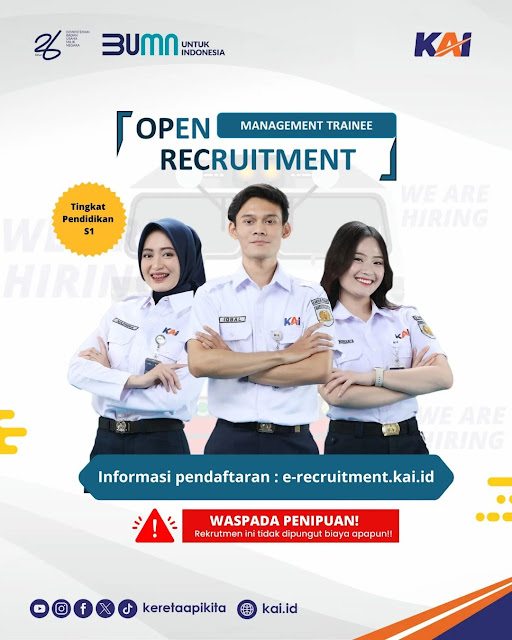 Rekrutmen KAI Posisi Management Trainee (Pendafftaran 17-22 April 2024)