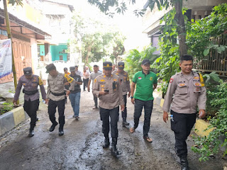 Kapolsek Pasar Kemis Polresta Tangerang Cek Lokasi TPS Rawan Banjir