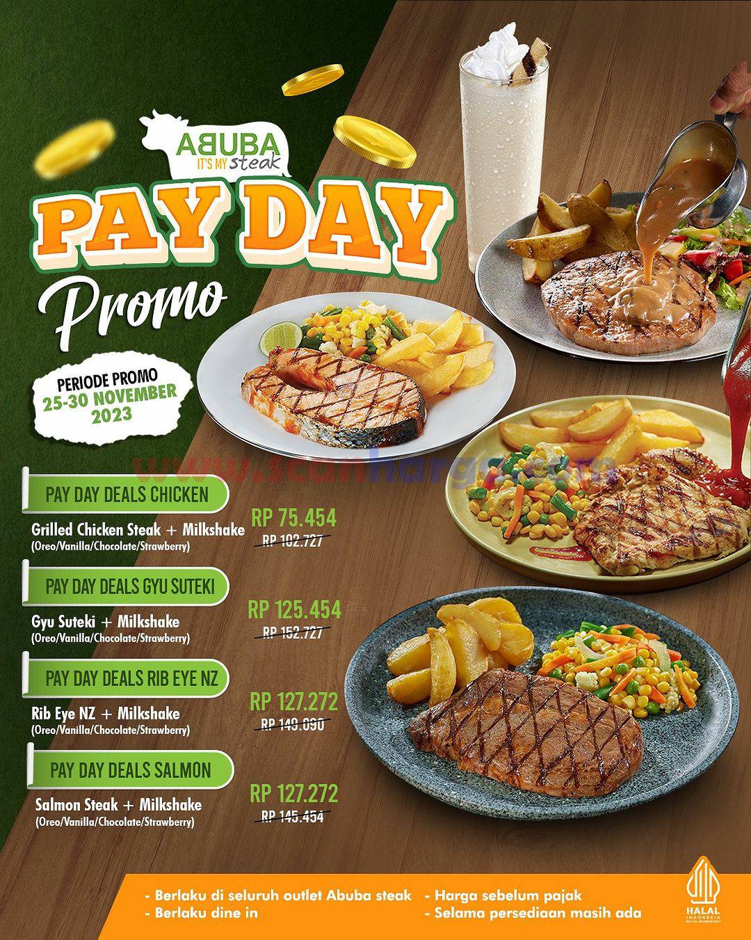 Promo ABUBA STEAK PAYDAY – Paket Spesial Mulai dari RP. 75Ribu