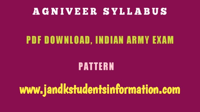 Agniveer Syllabus 2022 – PDF Download, Indian Army 