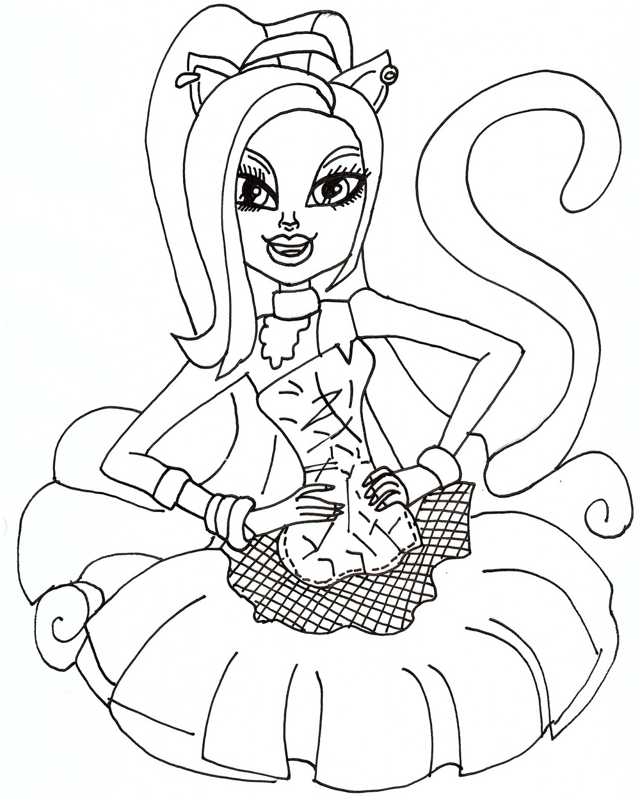 Download Free Printable Monster High Coloring Pages: Free Catty ...