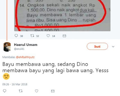 Soal Matematika Anak SD Ini Membingungkan, 5 Jawaban Konyol Warganet Ini Bikin Ngakak